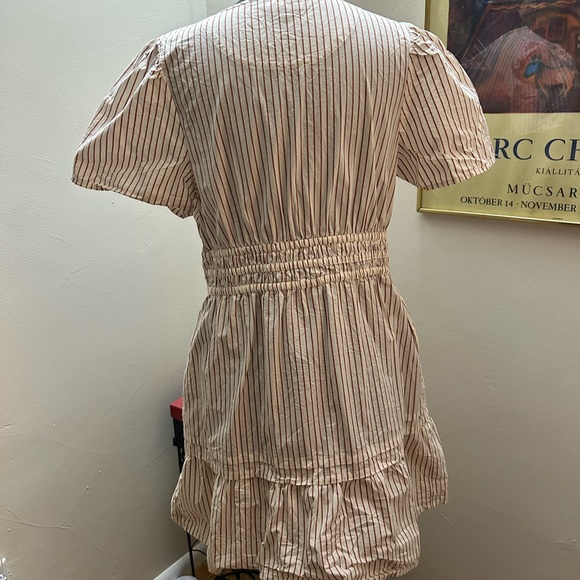 Quince Dress WORN ONCE White Red Stripes Pockets! large - Picture 3 of 8